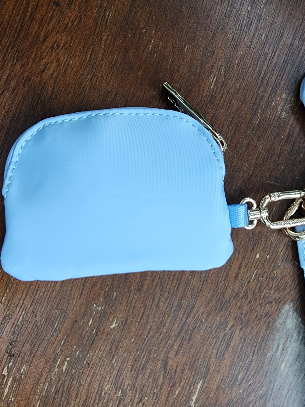 Lululemon Dual Pouch Wristlet Powder Blue Utility Wordmark Keychain Wallet - Picture 8 of 12